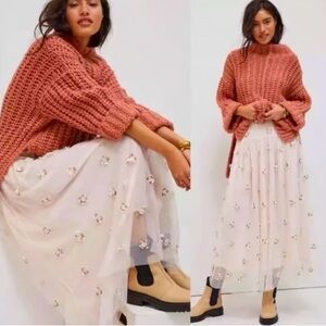 Floral Embroidered Skirt from Anthropologie